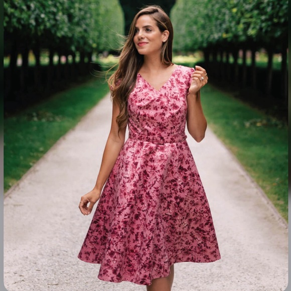 Gal Meets Glam Dresses & Skirts - Gal Meets Glam pink Elle belted dress